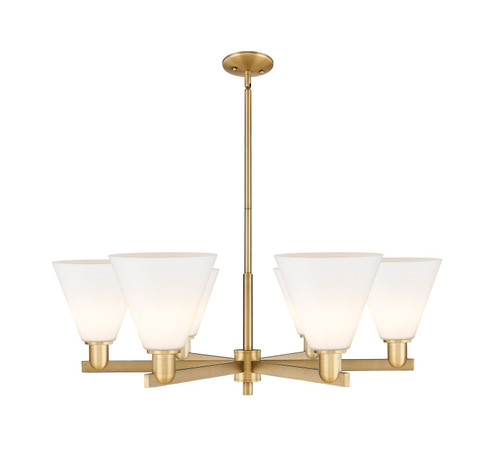 Arcadia Six Light Chandelier in Brushed Brass (405|7166CRBBGBC81)