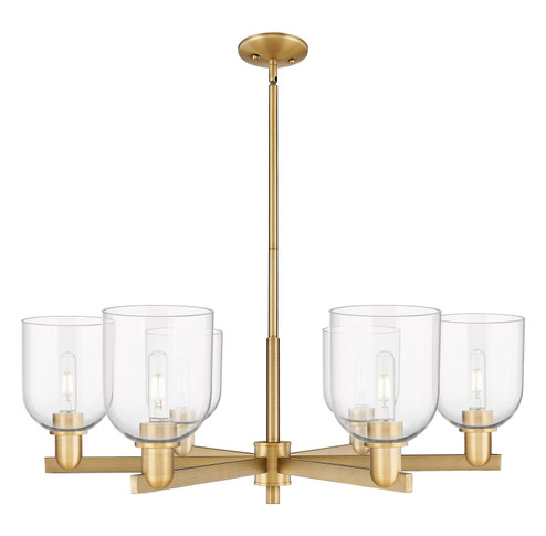 Arcadia Six Light Chandelier in Brushed Brass (405|7166CRBBG5586CL)