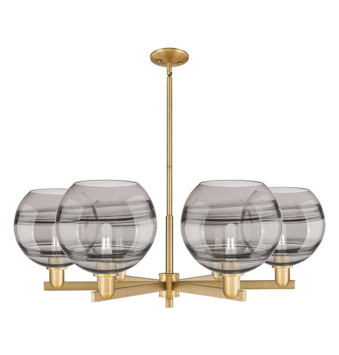 Arcadia Six Light Chandelier in Brushed Brass (405|7166CRBBG55610SM)