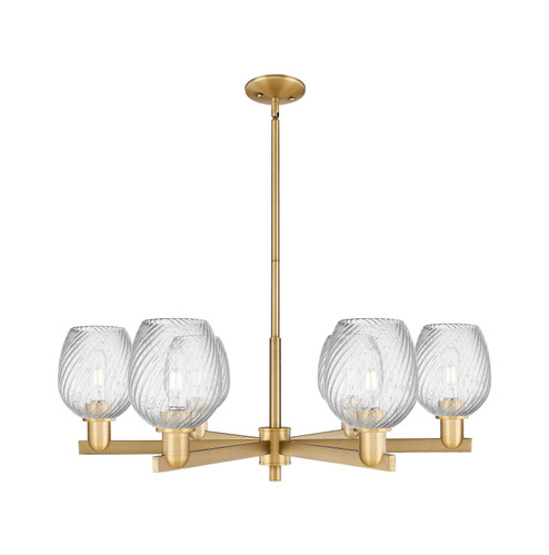 Arcadia Six Light Chandelier in Brushed Brass (405|7166CRBBG292)