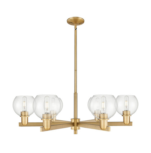 Arcadia Six Light Chandelier in Brushed Brass (405|7166CRBBG1226)