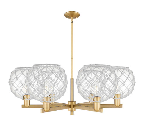 Arcadia Six Light Chandelier in Brushed Brass (405|7166CRBBG12210RW)