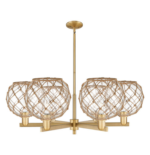 Arcadia Six Light Chandelier in Brushed Brass (405|7166CRBBG12210RB)