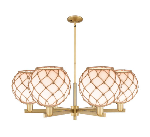 Arcadia Six Light Chandelier in Brushed Brass (405|7166CRBBG12110RB)