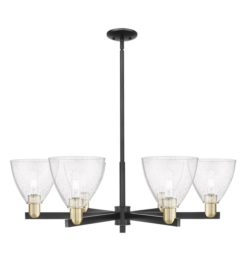 Arcadia Six Light Chandelier in Black Antique Brass (405|7166CRBABGBD754)