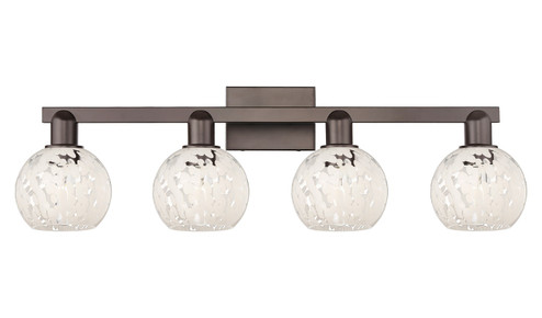 Arcadia Four Light Bath Vanity in Oil Rubbed Bronze (405|7164WOBG12166WM)
