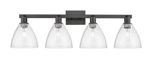 Arcadia Four Light Bath Vanity in Matte Black (405|7164WBKGBD754)