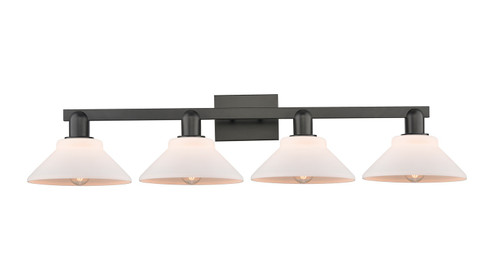Arcadia Four Light Bath Vanity in Matte Black (405|7164WBKG131)