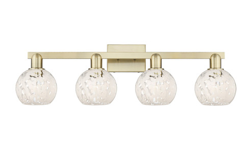 Arcadia Four Light Bath Vanity in Antique Brass (405|7164WABG12166WM)