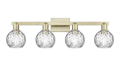 Arcadia Four Light Bath Vanity in Antique Brass (405|7164WABG12156)