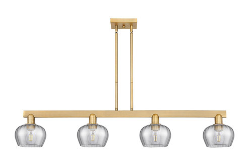 Arcadia Four Light Island Pendant in Brushed Brass (405|7164IBBG93)