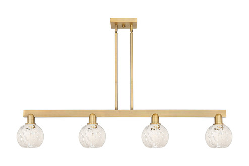 Arcadia Four Light Island Pendant in Brushed Brass (405|7164IBBG12166WM)