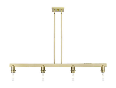 Arcadia Four Light Linear Pendant in Antique Brass (405|7164IAB)