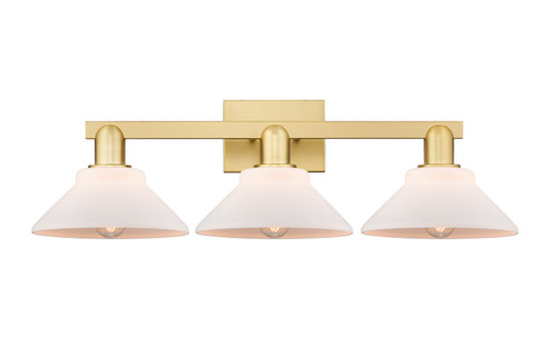Arcadia Three Light Bath Vanity in Satin Gold (405|7163WSGG131)