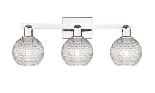 Arcadia Three Light Bath Vanity in Polished Chrome (405|7163WPCG122C6CL)