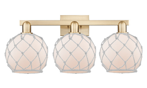Arcadia Three Light Bath Vanity in Champagne Bronze (405|7163WCBG1218RW)