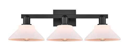 Arcadia Three Light Bath Vanity in Matte Black (405|7163WBKG131)