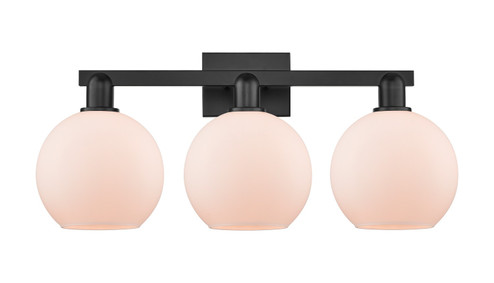 Arcadia Three Light Bath Vanity in Matte Black (405|7163WBKG1218)