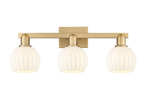 Arcadia Three Light Bath Vanity in Brushed Brass (405|7163WBBG12176WV)