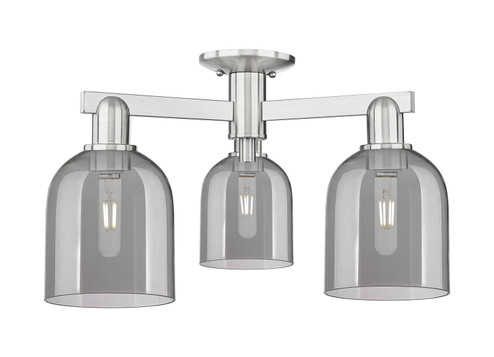 Arcadia Three Light Semi-Flush Mount in Brushed Satin Nickel (405|7163FSNG5586SM)