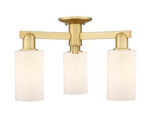 Arcadia Three Light Semi-Flush Mount in Satin Gold (405|7163FSGG801)
