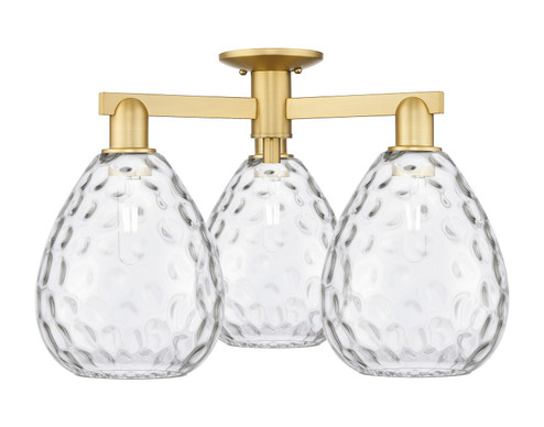 Arcadia Three Light Semi-Flush Mount in Satin Gold (405|7163FSGG372)