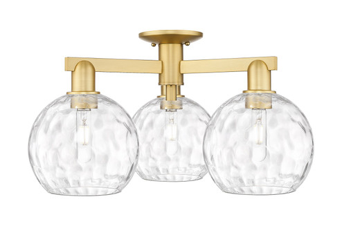 Arcadia Three Light Semi-Flush Mount in Satin Gold (405|7163FSGG12158)
