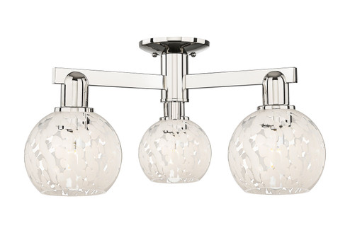 Arcadia Three Light Semi-Flush Mount in Polished Nickel (405|7163FPNG12166WM)