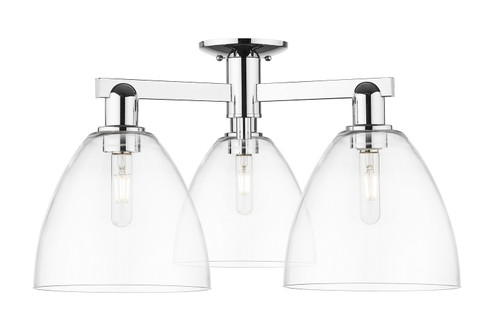 Arcadia Three Light Semi-Flush Mount in Polished Chrome (405|7163FPCGBD92)