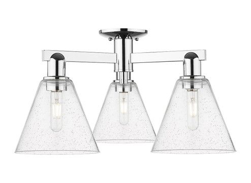 Arcadia Three Light Semi-Flush Mount in Polished Chrome (405|7163FPCGBC84)