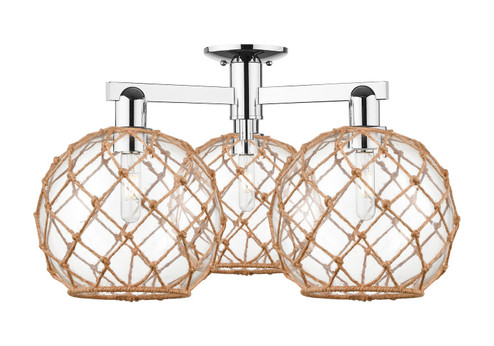 Arcadia Three Light Semi-Flush Mount in Polished Chrome (405|7163FPCG12210RB)