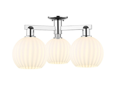 Arcadia Three Light Semi-Flush Mount in Polished Chrome (405|7163FPCG12178WV)
