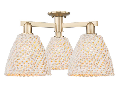 Arcadia Three Light Semi-Flush Mount in Champagne Bronze (405|7163FCBNBD9NAT)