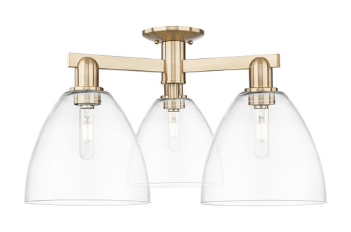 Arcadia Three Light Semi-Flush Mount in Champagne Bronze (405|7163FCBGBD92)