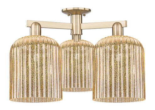 Arcadia Three Light Semi-Flush Mount in Champagne Bronze (405|7163FCBG5598ME)