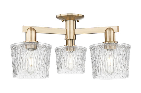 Arcadia Three Light Semi-Flush Mount in Champagne Bronze (405|7163FCBG402)