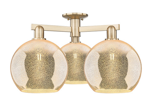 Arcadia Three Light Semi-Flush Mount in Champagne Bronze (405|7163FCBG12810)