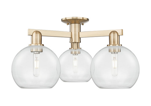 Arcadia Three Light Semi-Flush Mount in Champagne Bronze (405|7163FCBG1228)