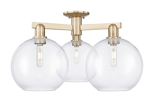 Arcadia Three Light Semi-Flush Mount in Champagne Bronze (405|7163FCBG12210)