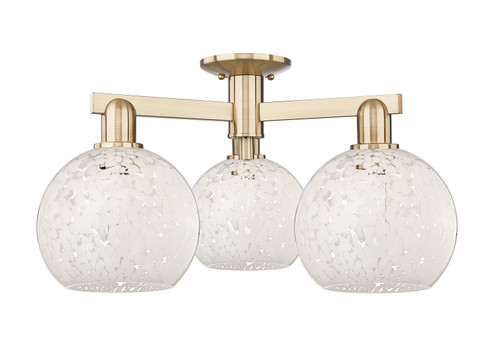 Arcadia Three Light Semi-Flush Mount in Champagne Bronze (405|7163FCBG12168WM)