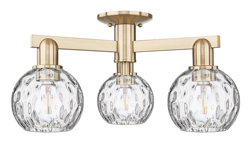 Arcadia Three Light Semi-Flush Mount in Champagne Bronze (405|7163FCBG12156)