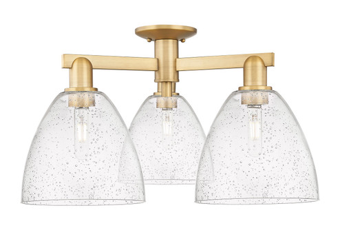 Arcadia Three Light Semi-Flush Mount in Brushed Brass (405|7163FBBGBD94)