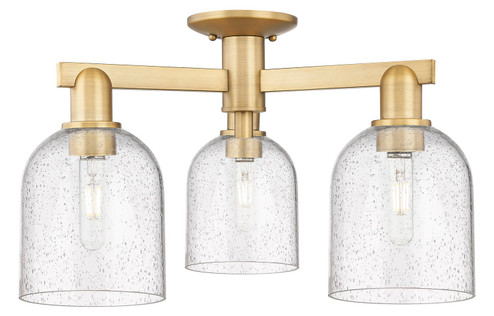 Arcadia Three Light Semi-Flush Mount in Brushed Brass (405|7163FBBG5586SDY)