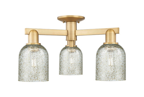 Arcadia Three Light Semi-Flush Mount in Brushed Brass (405|7163FBBG259)