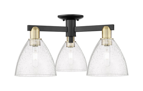Arcadia Three Light Semi-Flush Mount in Black Antique Brass (405|7163FBABGBD754)