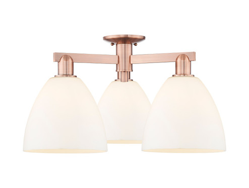 Arcadia Three Light Semi-Flush Mount in Antique Copper (405|7163FACGBD91)