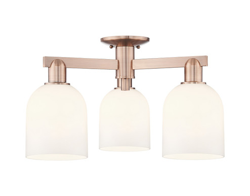 Arcadia Three Light Semi-Flush Mount in Antique Copper (405|7163FACG5586GWH)
