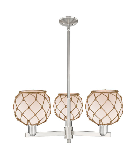 Arcadia Three Light Pendant in Satin Nickel (405|7163CRSNG1218RB)