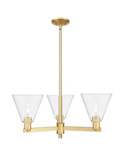 Arcadia Three Light Pendant in Satin Gold (405|7163CRSGGBC82)
