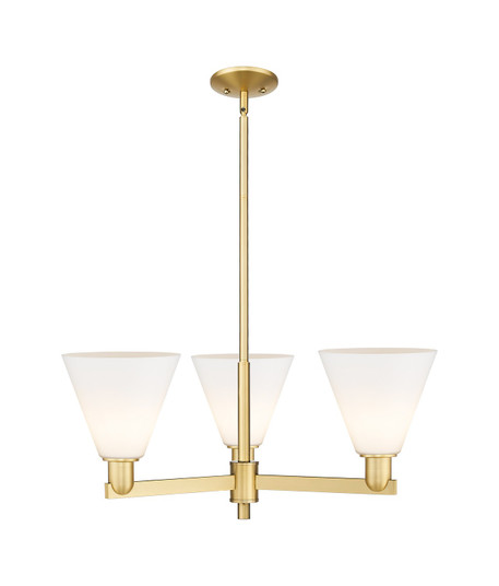 Arcadia Three Light Pendant in Satin Gold (405|7163CRSGGBC81)